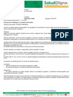 Fecha Ultima Menstruacion: 27/sep/2023 Descripción de Hallazgos y Conclusión Del Estudio