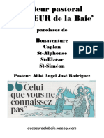 Secteur Pastoral Au CŒUR de La Baie': Paroisses de Bonaventure Caplan St-Alphonse St-Elzéar St-Siméon