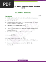 ISC Class 12 Maths Question Paper Solution 2019