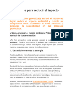 10 Acciones para Reducir El Impacto Ambiental