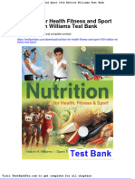 Nutrition For Health Fitness and Sport 10th Edition Williams Test Bank