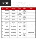 List of Post RN Admission 2023 For Test Web.