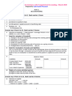 ACCOUNTANCY (CA) Answer Key Kerala +2 Annual Exam March 2020