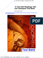 Philosophy A Text With Readings 12th Edition Manuel Velasquez Test Bank