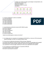 Exercícios Porcentagem - 7° Ano