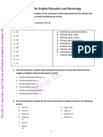 Exercises For English Phonetics and Phonology