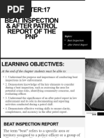 Beat Inspection & After Patrol Report of The PNP (Group 9)