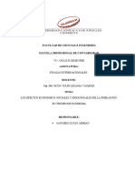 Los Efectos Económico Sociales y Emocionales de La Pobla-Ción, en Tiempo de Pandemia