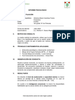 Modelo de Informe Psicológico