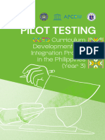 (Pilot Testing Report) GCED Curriculum Development and Integration Project in The Philippines (Year 3) - Philippines - 2021