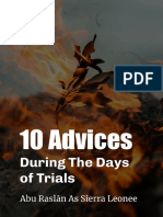 10 Advices During The Days of Trials