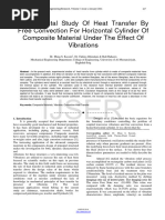 Experimental Study of Heat Transfer by Free Convection For Horizontal Cylinder of Composite Material Under The Effect of Vibrations