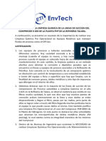 Justificacion Limpieza Quimica Lineas de Succion Compresor Php-k003 Planta Hidrogeno Refineria de Talara