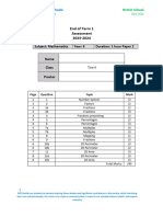 Math Term 1 Year 6 Paper 2 2023-2024 NCES