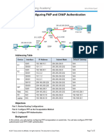 2.3.2.6 Packet Tracer - Configuring PAP and CHAP Authentication