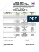 Jadwal Kegiatan Pelantikan Penegak Bantara