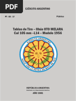 PT-03-17 Tablas de Tiro Obus Oto Melara 105mm