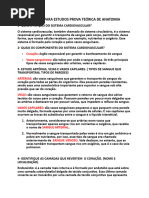 Roteiro para Estudos Prova Teórica de Anatomia.