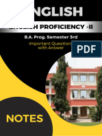 English Proficiency 3rd Semester Notes