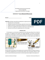 Laboratorio 6. Uso y Manejo Del Microscopio. Teoría, Actividades e Informe. GMV 2023 2