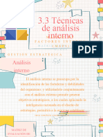 3.3 Técnicas de Análisis Interno