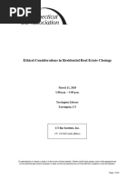 CYD ABA ETHICAL in REAL EST. DEALINGS Edu200311 Ethical Considerations in Rre Closings Final Materials