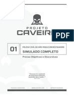 1º Simulado Investigador PCSP - Projeto Caveira