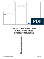 Steel Fabrication Method Statement