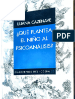 Que Plantea El Niño Al Psicoanalisis - L.Cazenave