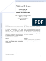 Ni D'ici, Ni de Là Bas : Ludivine REDSLOB Benoît GERARD Université Paris Dauphine - DRM