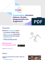 Live25 Intonation Patterns - Doubts, Disagreements and Suggestions