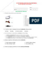 AVALIAÇÃO DE CIENCIAS 3º Ano - 2ºBIM