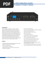 2/4 Channel Matrix Digital Mixer Amplifier T-2120UC/T-2240UC/T-4120UC/T-4240UC