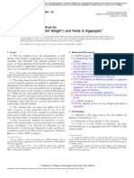 Bulk Density ("Unit Weight") and Voids in Aggregate: Standard Test Method For