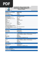 Passport Application Form