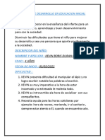 Informe de Desarrollo en Educacion Inicial