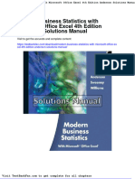 Modern Business Statistics With Microsoft Office Excel 4th Edition Anderson Solutions Manual