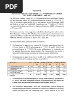 REL - D Summary of HT and LT Tariff Effective From October 1, 2006