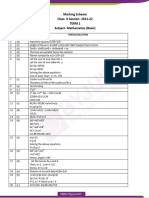 CBSE Class 10 Maths Basic Marking Scheme and Answer Key Term 1 2021 22