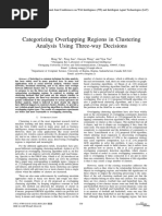 Categorizing Overlapping Regions in Clustering Analysis Using Three-Way Decisions