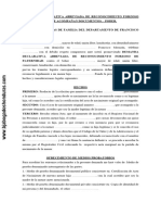 Formato Demanda Reconocimiento Forzoso Paternidad Proceso Abreviado Honduras