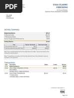 USAA Statement (Template)