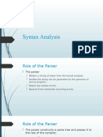 Syntax Analysis