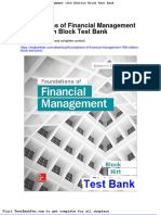 Foundations of Financial Management 16th Edition Block Test Bank