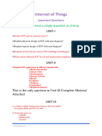 IoT-Unit Wise Important Questions