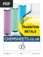 Chemsheets A2 1027 (Transition Metals)