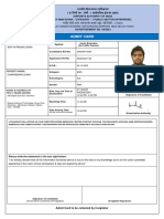 Admit Card