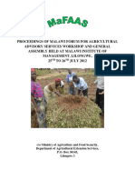 Report On Malawi Agriculture National Stakeholders Workshop and General Assembly 25 To 26 July 2012