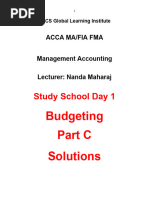 ACCA MA - Fma Study School Budgeting Part C Solutions