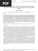 Design and Comparative Analysis of Grid-Connected BIPV System With Monocrystalline Silicon and Polycrystalline Silicon in Kandahar Climate